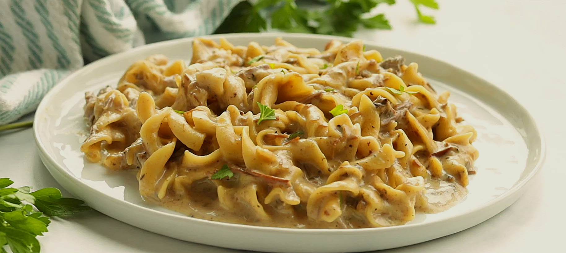 Crock Pot Beef Tips & Noodles